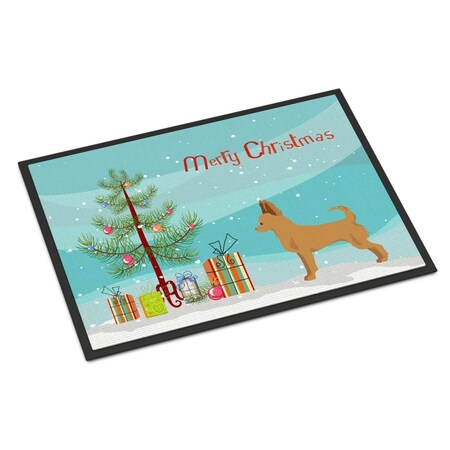 Carolines Treasures 24 x 36 in. Tan Chion Christmas Tree Indoor or Outdoor Mat CK3814JMAT